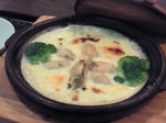 牡蠣のチーズフォンデュドリア