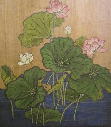 幸野楳嶺 「蓮池図」
