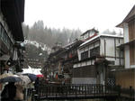 雪で風情が２割増の銀山温泉