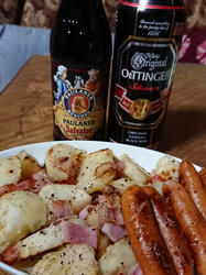 ドイツビールになんちゃってドイツ料理