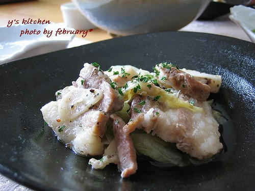 豚バラキャベツ蒸し