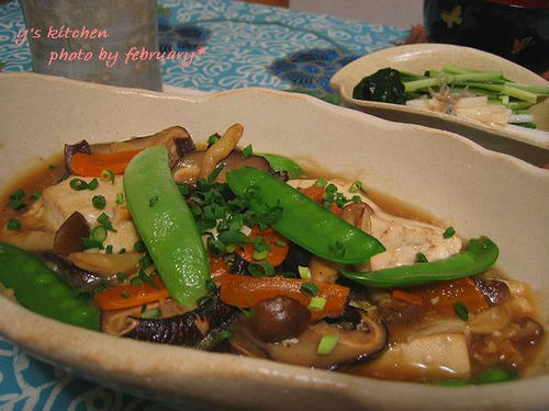 干ししいたけと豆腐のうま煮