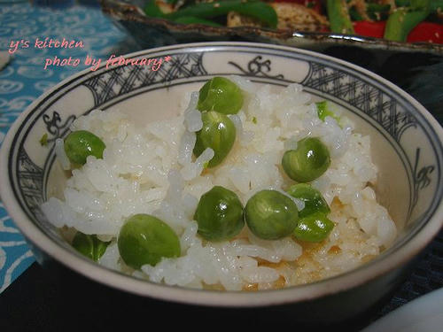 豆ご飯(炊き上がり後)