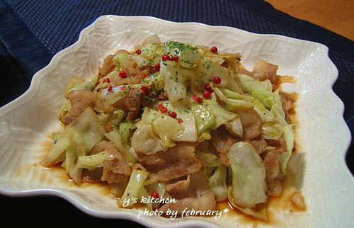 豚肉とキャベツのレモン炒め