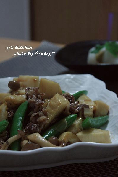 たけのこと牛肉のオイスターソース炒め