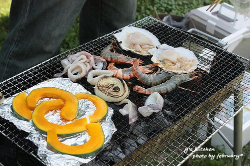 魚介も焼いたよ