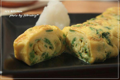 ほうれん草入り卵焼き