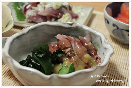 ほたるいかの酢味噌和え-2
