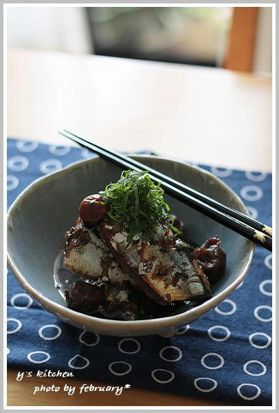 秋刀魚の梅しょうが煮－２