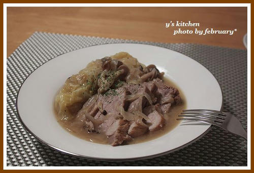 豚肉とキャベツの蒸し煮-1