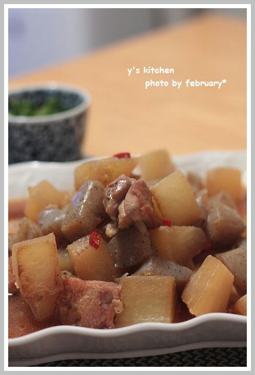 鶏肉と大根のオイスター煮