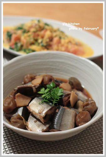 秋刀魚の梅しょうが煮－２