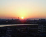 初日の出6:58