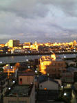 夕焼けと雷と