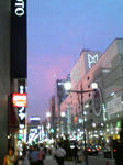 地下鉄から出たら夕焼け