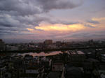 夕焼け雲と雨雲と