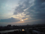 雲の隙間に