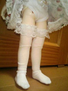 白レースタイツ