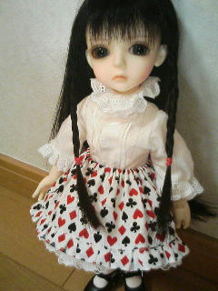 トランプと黒髪1