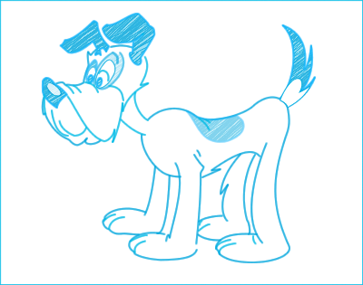 円と丸い形から作るキャラクター 犬 その1 カートゥーンアニメの不思議な世界