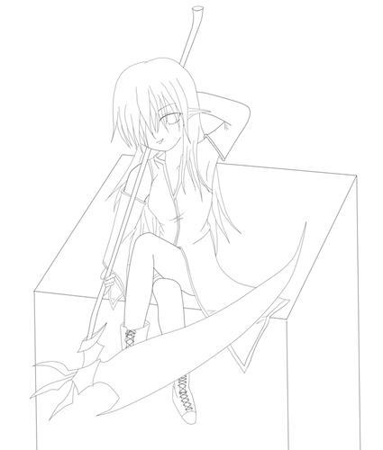座っている四角柱は消しちゃってもOKですよ～