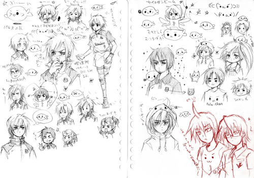 赤いところは私が描きました。