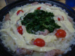 タジン鍋でブイヨン雑炊 トマト&チーズ