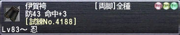 伊賀袴 [試練No.4188]
