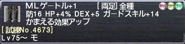 ＭＬゲートル+1 [試練No.4673]