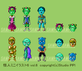 怪人ミニイラスト６ vol.6 - gif/web素材