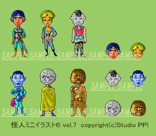 怪人ミニイラスト６ vol.7 - gif/web素材