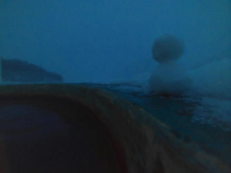 暗くなるまで浸かりました