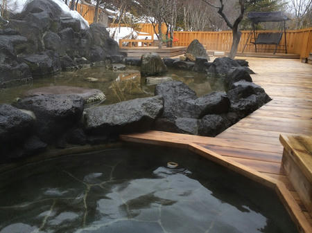 足湯もたくさん入った