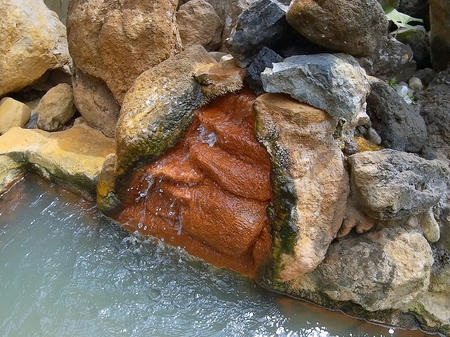 露天の湯口