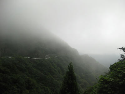 霧の伊吹山ドライブウェイ