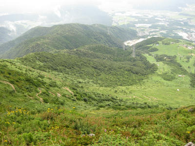 上から見た登山路
