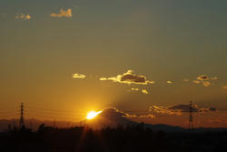 今年最後の夕日