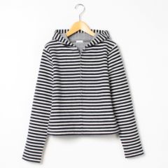 ダブルフェイスボーダー パーカー