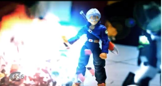本当にドラゴンボール見てるようなストップモーションアニメ。トランクスVSピッコロ