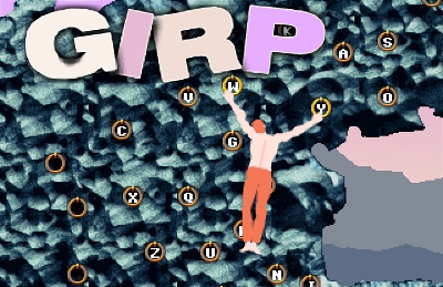 ブラウザゲーム、GIRP。ロッククライマーゲームなんだがシュールすぎるなw。