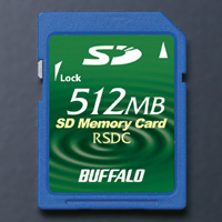 BUFFALO SDメモリーカード RSDC-S512M