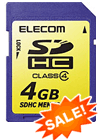 エレコム SDHCメモリカード 4GB 『MF-FSDH04G』
