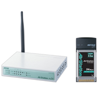BUFFALO IEEE802.11g/b or 世界標準11a(W52)切替式 無線LAN AirStation BroadBandルータ カードセットモデル 『WYR-ALG54/P』
