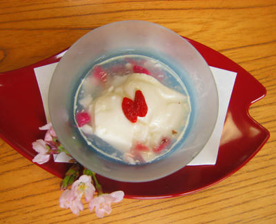 桜杏仁豆腐