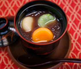 三色白玉ぜんざい