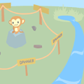 木の上のさる