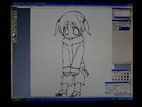色塗る手前の擬人化イーブイ