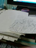 ラフ画というか一発描きの塊。