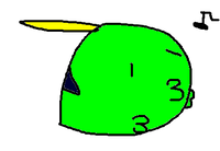 珍しく右向き笑