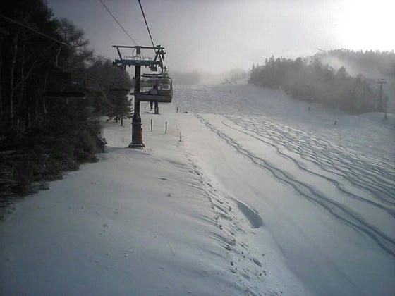 9：18　クワッド6回目。こちら側は雪が薄く地雷を踏んだ自覚がありましたorz